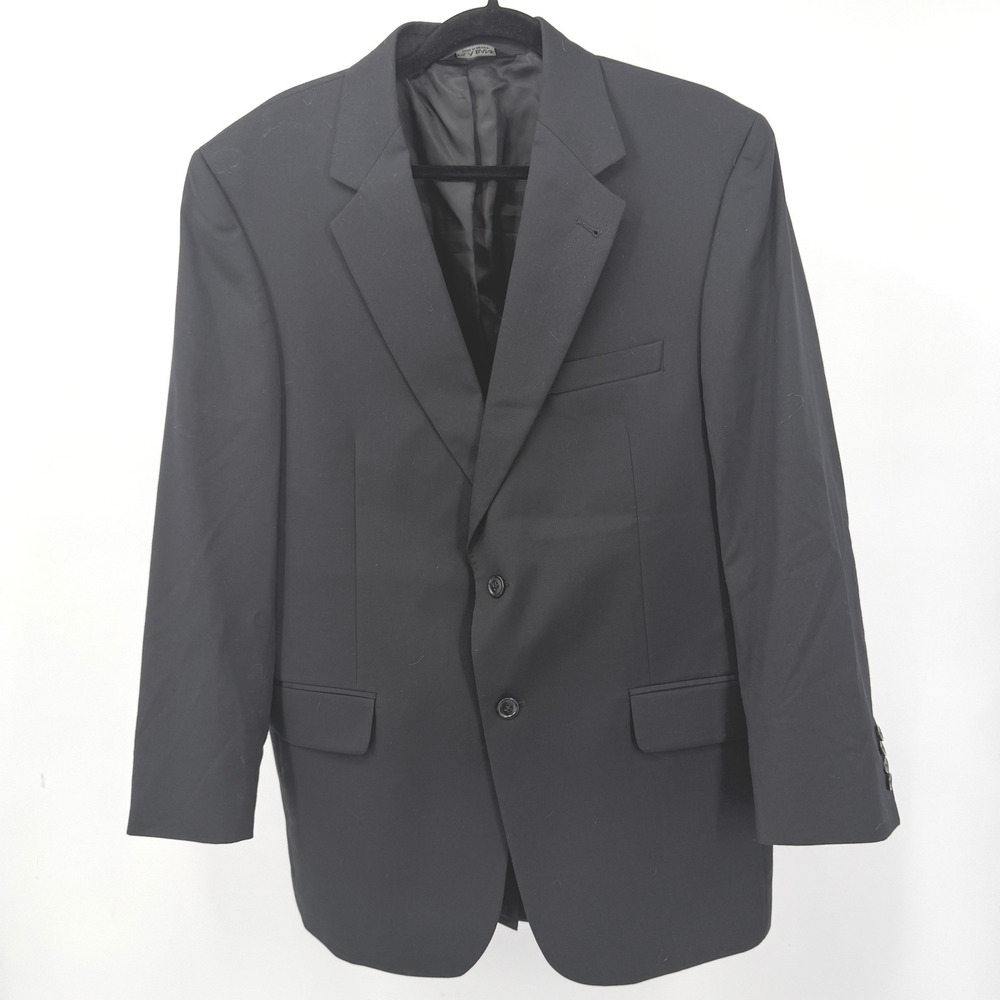 Jos. A. Bank Mens 42R Sport Coat Blazer Black Signature Collection 100% Wool